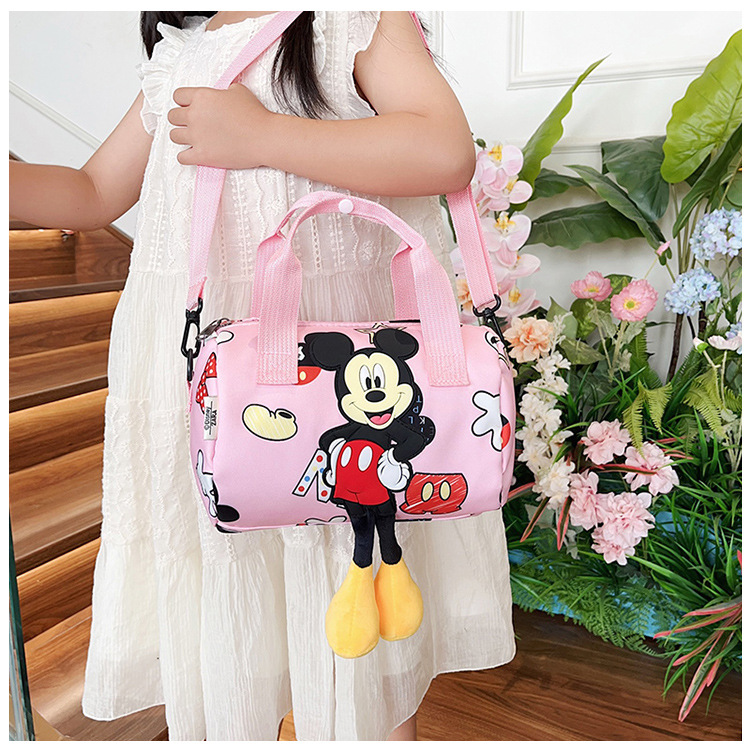 In 2024, the best-selling children's bags will feature cute Mickey Mouse-patterned bowling bags for girls, casual hand-held shoulder bags, and a unique style undefined