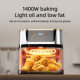 Air fryer English foreign trade all-inclusive stainless steel 10L large capacity smart touch air fryer window