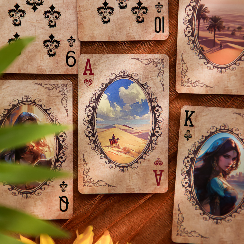 Mr. Paper Poker Desert Rose Series Retro Personajes Studentes Tarjeta de papel Entretenimiento Puzzles