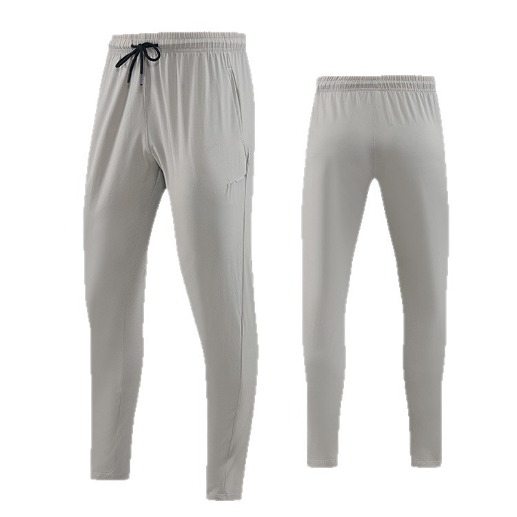 Deportes ocasionales pantalones de secado rápido de los hombres rectos sueltos de seda de hielo fino fresco al aire libre correr fitness yoga entrenamiento Pantalones