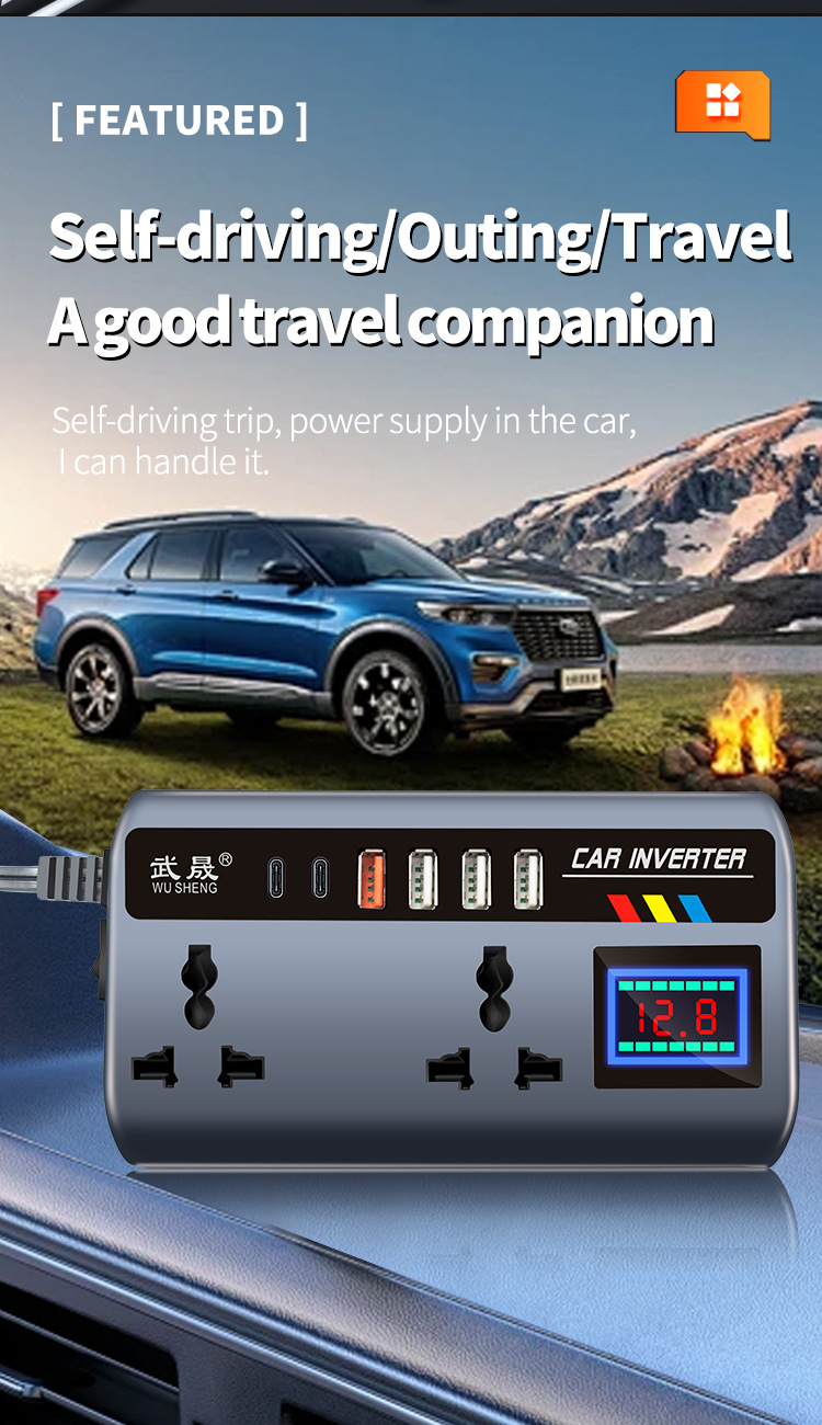 Car Inverter Converter 12V24V to 220V High Power Truck Car Charger Transformer Power Socket
