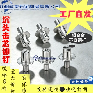 GB/T15855击芯铆钉不锈钢杆圆头敲击式铝铆钉开花膨胀螺丝钉沉头
