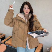 日韩外贸2024冬新款韩版宽松棉服女短款面包服时尚学生棉衣女外套