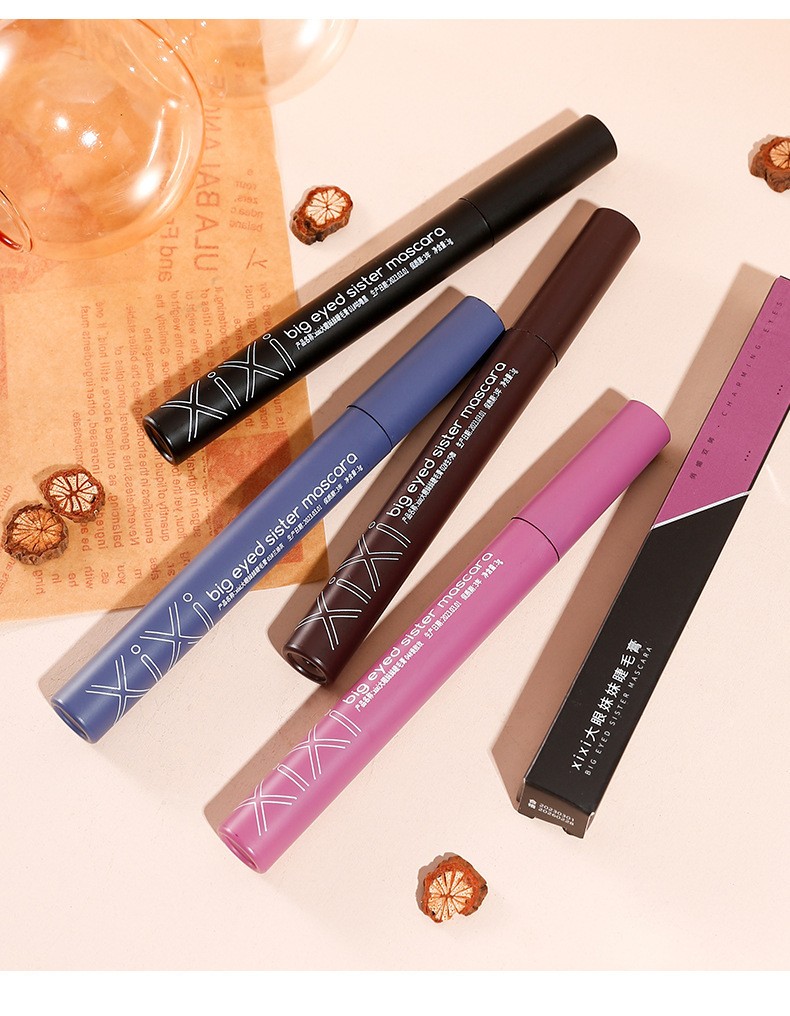xixi Big Eye Sister mascara: Waterproof, non-smudging, slender and curly, each strand distinct, small brush head, colorful mascara undefined
