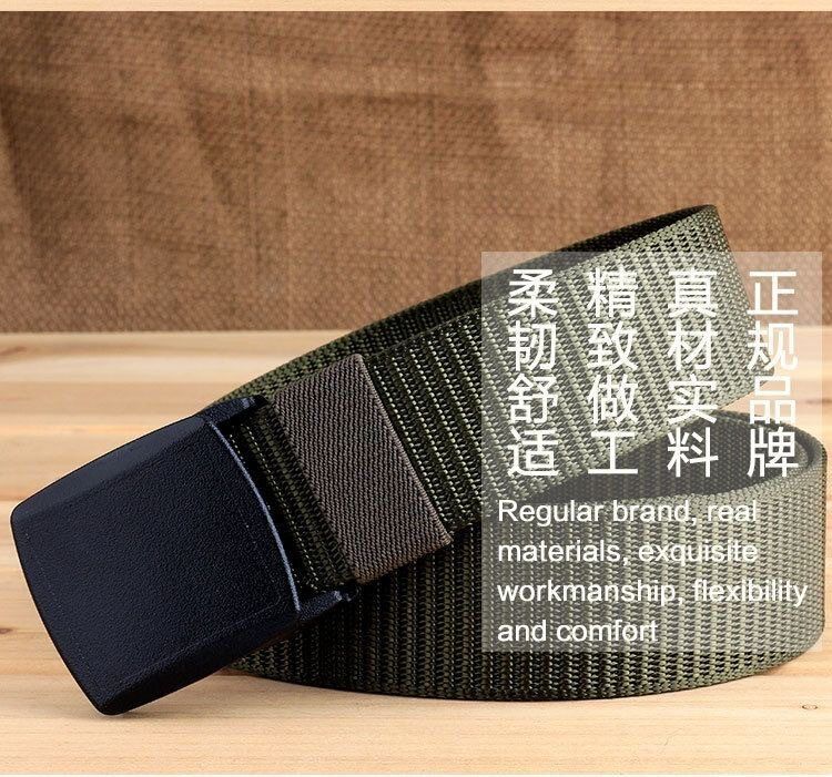 Men's Canvas Belt Student Military Training Sports Tactical Belt Outdoor Work Pants Versatile Thick Fabric Belt Cross-border Wholesale