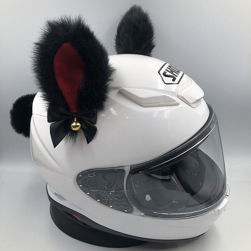 Motuoche – Auto Parts and Accessories Ears Motorcycle Electric - black-red-lining-custom-color-preserving-bell-handmade-bow