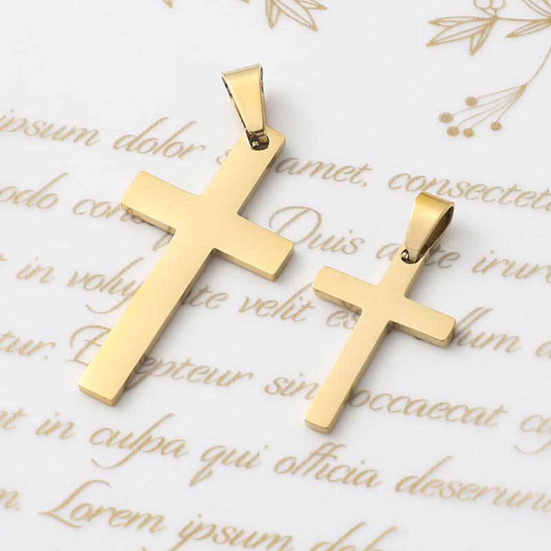 1 Piece Quantity 1 Piece 14*21mm 17*32mm 304 Stainless Steel Cross Pendant