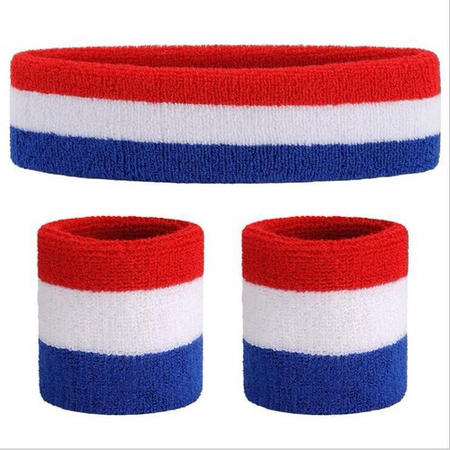 Sports protective set, colorful cotton sweat-absorbent towel, high elasticity men's and women's sports fitness wrist guards with patterns