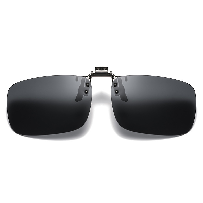 Metal Flip-Up Myopia Polarized Sunglasses Clip-On Men's Day and Night Goggles Clip-On Driving Color-Changing Driving Glasses