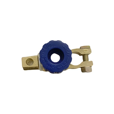 Car battery disconnect switch, multi-purpose Power supply, ignition system accessories - battery-cut-off-switch-blue-brass