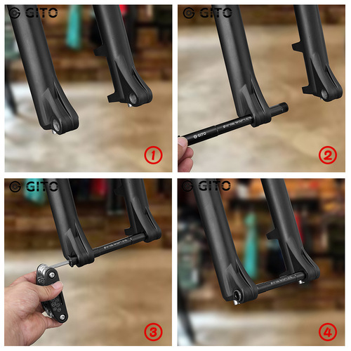 GITO Mountain Road Bike Thru Axle Stem Canon Dell Big Stone Thunder Frame 1.0 Pitch 142/148X12 Tube Axle