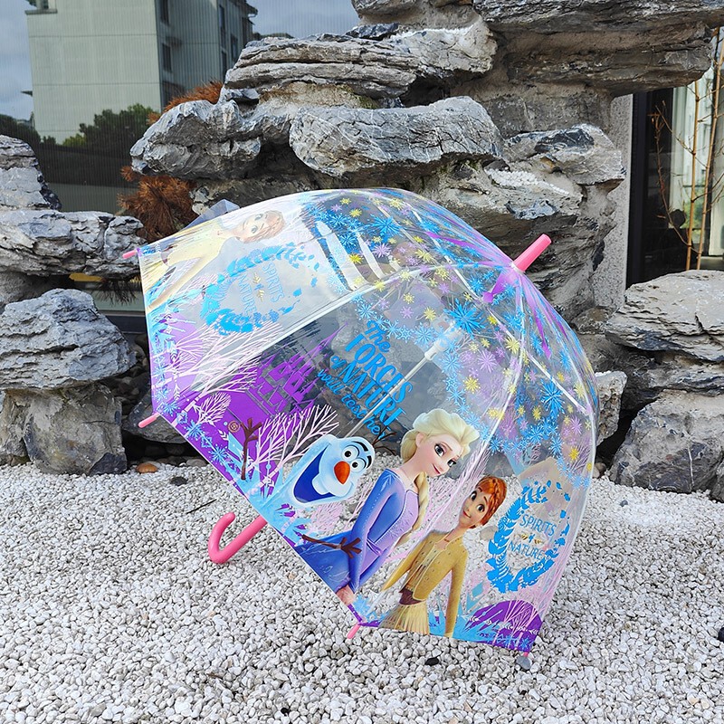 Ins New Export Daily Single Kuromi Pikachu Elsa Transparent Automatic Kidsren's Umbrella
