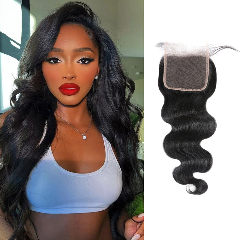 Cross-Border Wig Hot Style High-Definition Lace Hd 5*5 Body Wave Black Long Straight Wig Hair Block Women's Real Hair