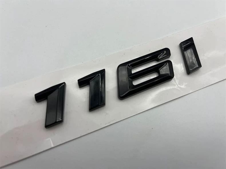 Suitable for the new BMW 116i, 118i, 120i, 125i, and 135i models; features a glossy black emblem, lettering, and tail emblem
