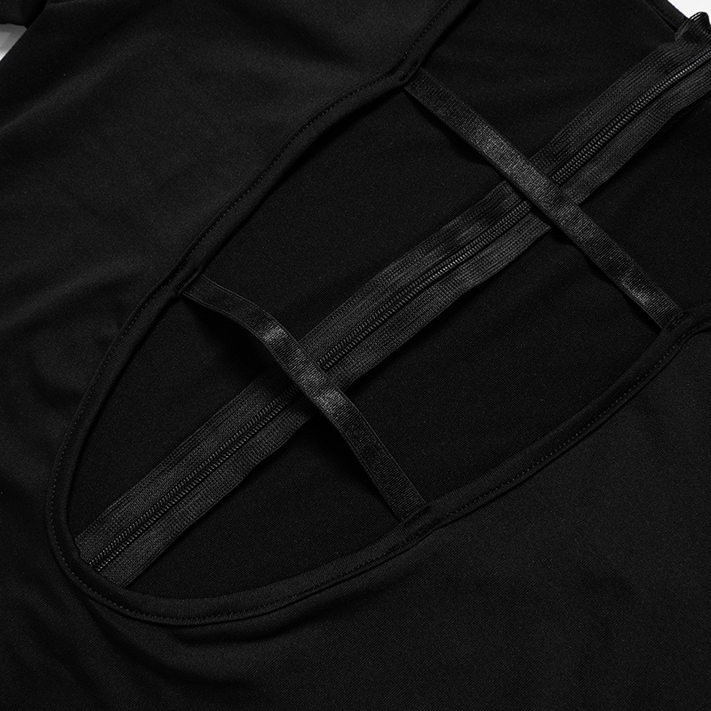 Women Clothing Autumn Winter Long Sleeve Hollow Out Cutout Sexy Sexy Jumpsuit