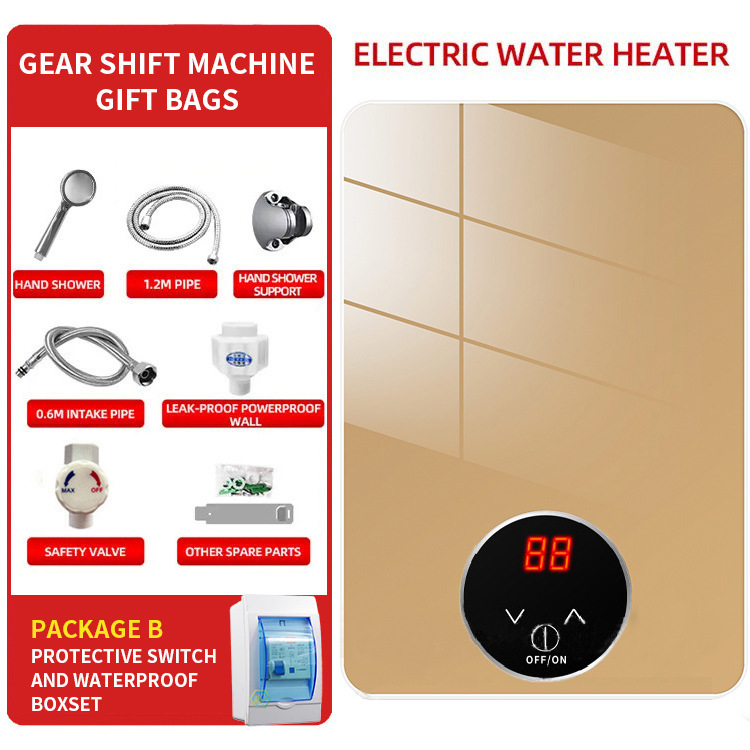 国境を越えたインスタント電気温水器 110V 家庭用インスタント加熱小型シャワーインテリジェント恒温バス省エネ|undefined