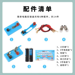 Simple Circuit Experiment Kit for 2024: Series and Parallel Circuit Science Experiment Box with Light Socket and Switch, Teaching Aid