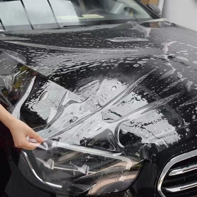 Invisible car film, custom-cut film for car paint protection, enhances shine and prevents scratches, self-healing car film, DuPont TPU (Car paint protective film) - 65ml-single-component-material-1m