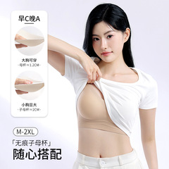 无痕粉底液美背内衣女子母杯小胸加厚显大聚拢防下垂背心式文胸罩