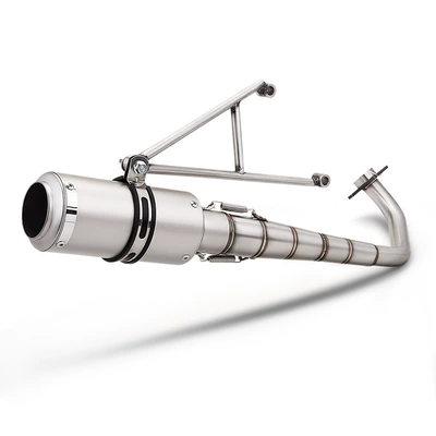 Fuxi 100cc RS100 front and Motorcycle exhaust pipe