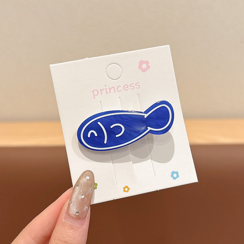 新しいかわいいガーリーハート熱帯魚ヘアピンアセテートアクリルカモノハシクリップ前髪ヘアサイドクリップイン帽子|undefined