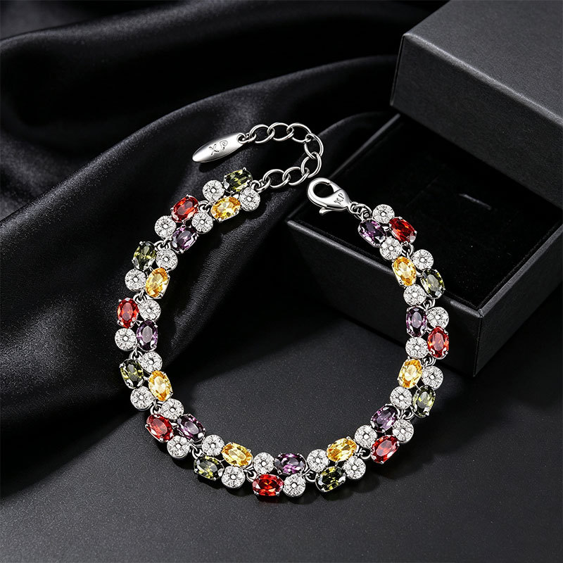 Pulsera con Diseño Geométrico de Aleación de Cobre Galvanizado para Mujer