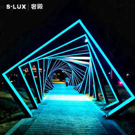 led时光隧道灯公园网红打卡发光迎宾拱门灯美陈亮化户外景观灯