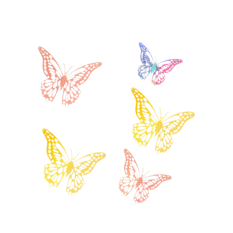 Pegatinas de pared de mariposas, pegatinas de mariposas huecas tridimensionales, pegatinas de decoración del hogar minimalistas modernas