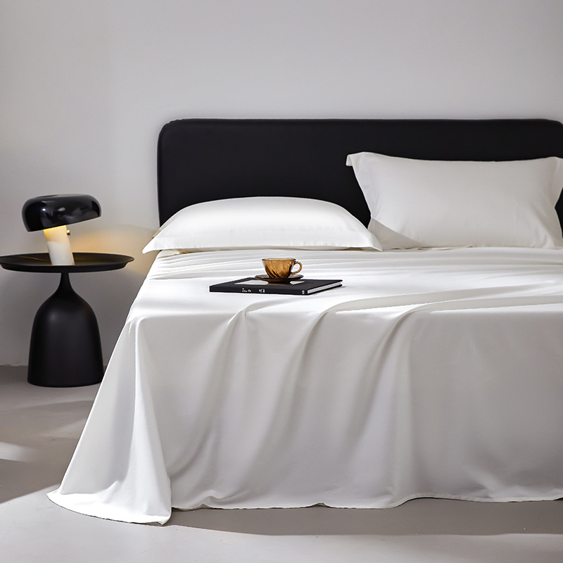 2024 lujo ligero 100 sábanas de algodón largo de algodón satin hotel hogar puede dormir desnudo sábanas de color sólido sábanas de Monet