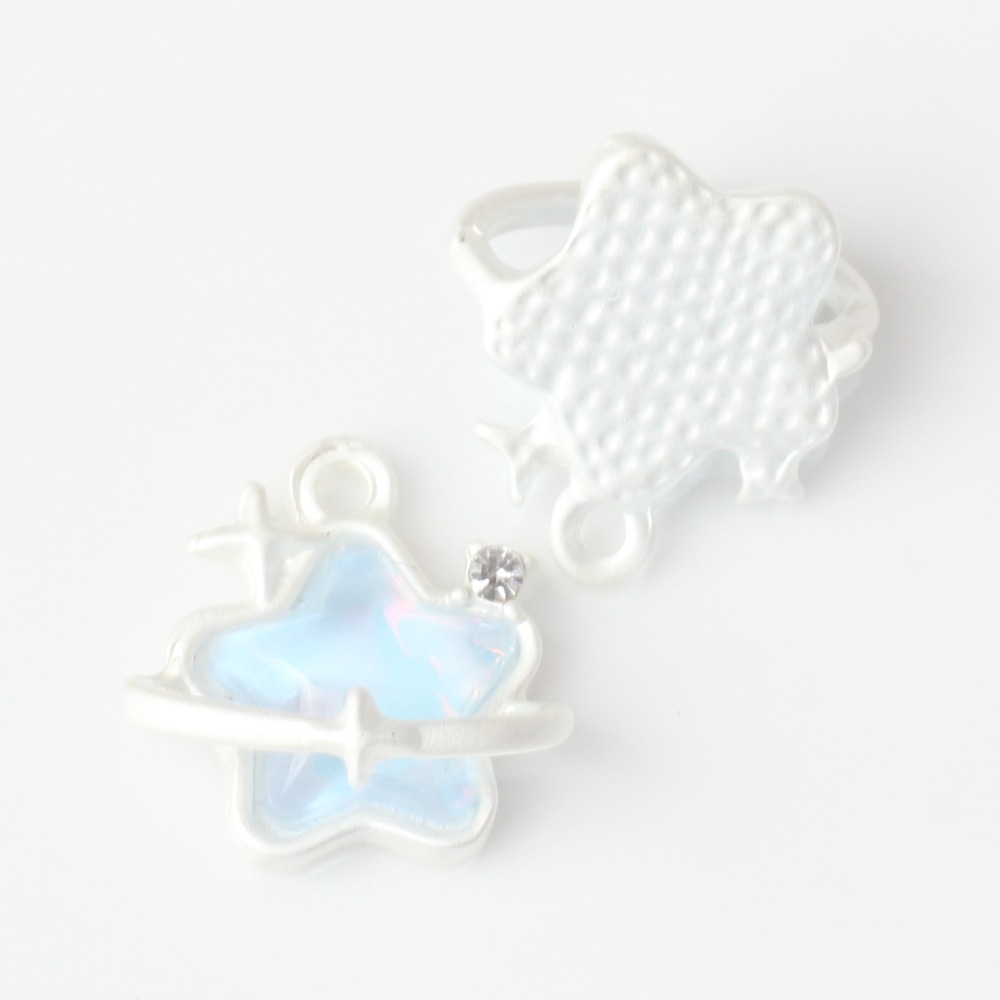20g Weight Pendant Jewelry Making Type Rhinestones Inlay Material DIY Jewelry Accessories Classification 10 PCS/Package Quantity Alloy Material Star Pattern Plating, Inlay Design Casual, Sweet Style 10 PCS/Package Alloy Rhinestones Star Pendant 8