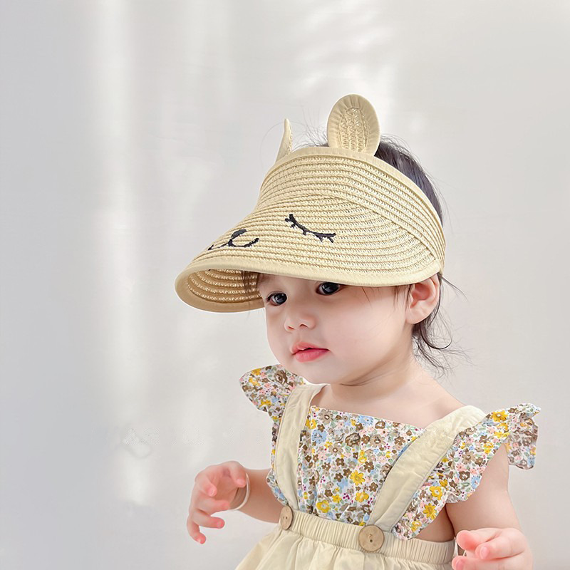 Bebé sol sombrero bebé sombrero verano niños sol sombrero niñas sombrero superior vacío sombrero de paja niños playa sombrero