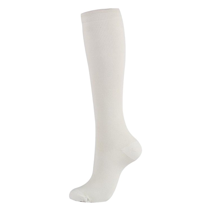 Cross-Border Compression Socks, Calf Socks for Women, All-Season Imitation Nylon Flat Socks, Outdoor Sports Running Slimming Socks, Elastic Socks