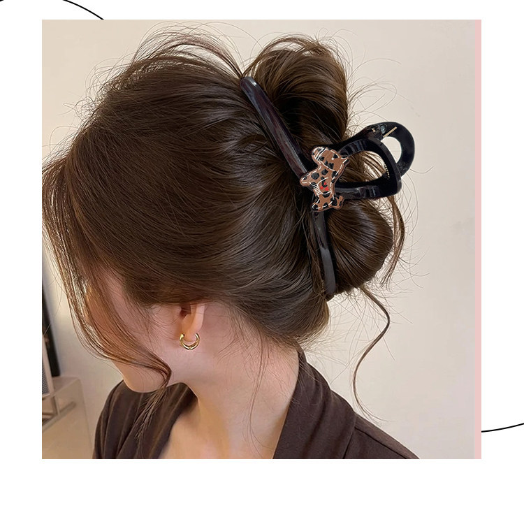 Korean Style Haarklammer Herbst/Winter groß für dickes Haar Hinterkopf Hai-Klammer Premium Haarspange zum Hochstecken Haarklip
