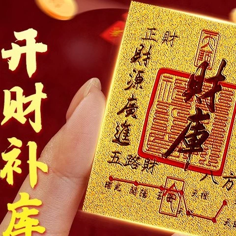 2025 новых наклеек Fortune Treasure для накопления и пополнения богатства, наклейки на мобильный телефон с золотой фольгой Treasure.