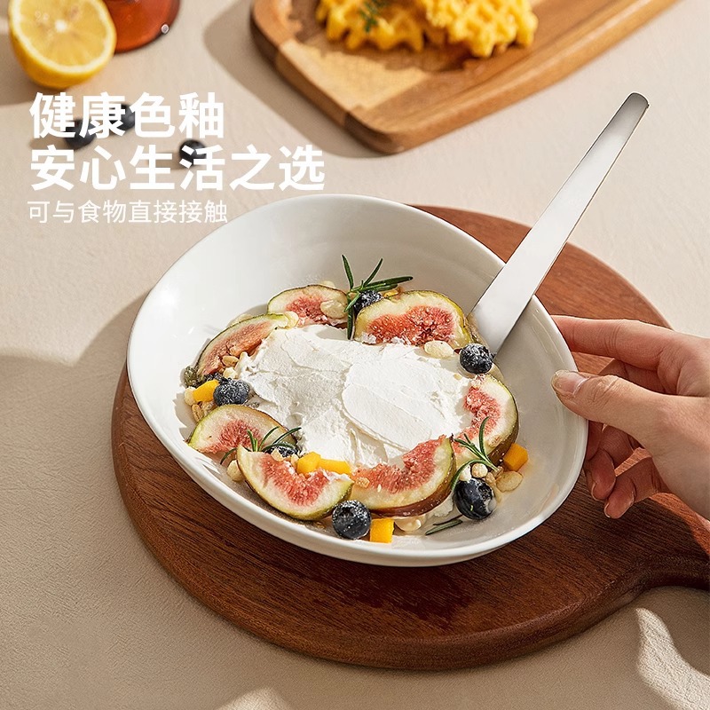 Solid Color Ceramic Dessert Bowl For Home Use, Personal Use,...