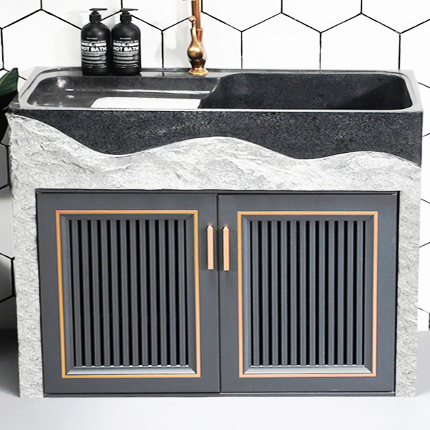 Aluminum Alloy Cabinet Door Outdoor Balcony Washing Machine Sink All-Aluminum Wardrobe Door Grille Louver Door