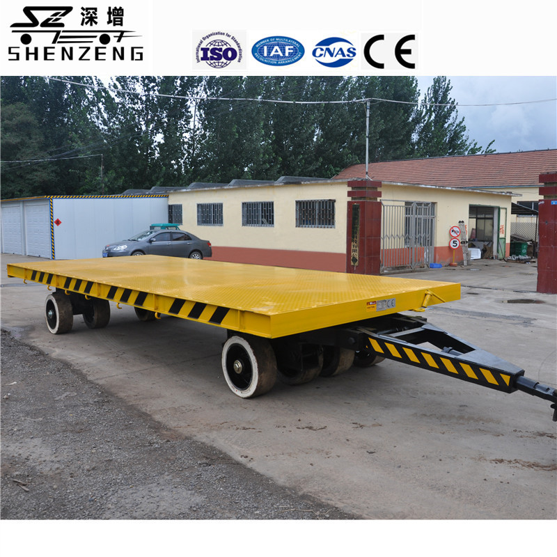 20平板拖车重型运输工具场内转运全挂式平板拖车 厂内中运运输车