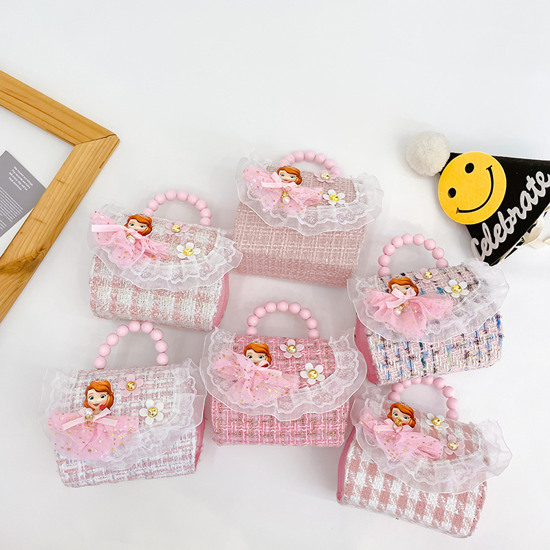 2022 nuevo arco de la celebridad en línea tejida bolso de los niños de las mujeres de estilo coreano lindo crossbody mini bolso de la perla