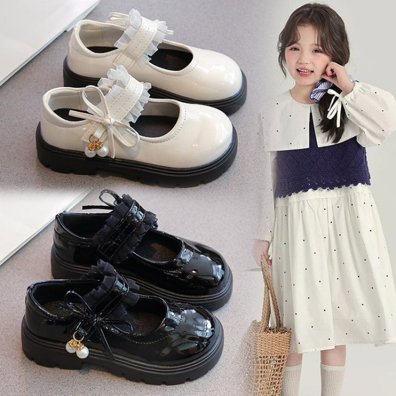 Girls Mary Jane Jk Small Leather Shoes 2025 Spring & Fall New Retro British Style Round Toe Sweet Cool Leather Shoes Princess Shoes