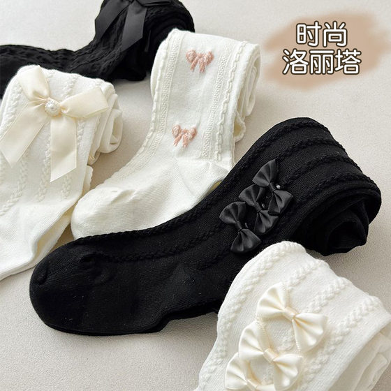Girls' Pantyhose Spring and Autumn Summer Thin Sweet Lolita Dress Children's Baby Leggings for Outer Wear