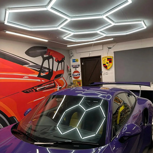 Cross-border honeycomb lamp car beauty station lamp garage gym supermarket barber shop car wash room car dedicated lamp