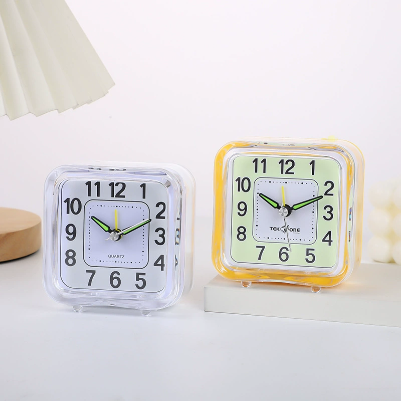 Новый конфетный цвет квадратный будильник офисный дом простой односторонний студент часы небольшой будильник производитель оптом