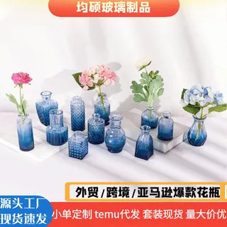 亚马逊】法式玻璃香薰瓶迷你花瓶 小花瓶ins风高颜值桌面摆件现货