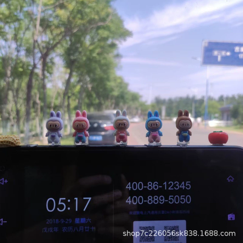 Labubula мультяшный крем-клей DIY ювелирные изделия аксессуары из смолы автомобиль электромобиль декоративные детали стерео наклейки