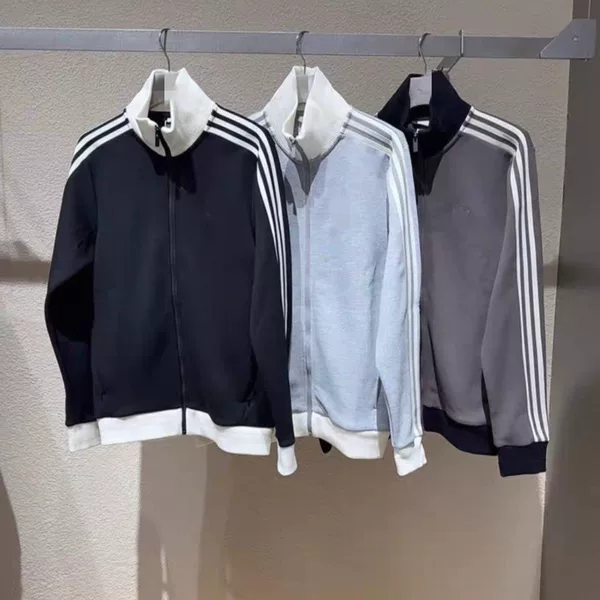 Cross-border stand-up collar knitted jacket for men and women, spring and autumn casual zip-up cardigan, sports casual jacket for couples 8455