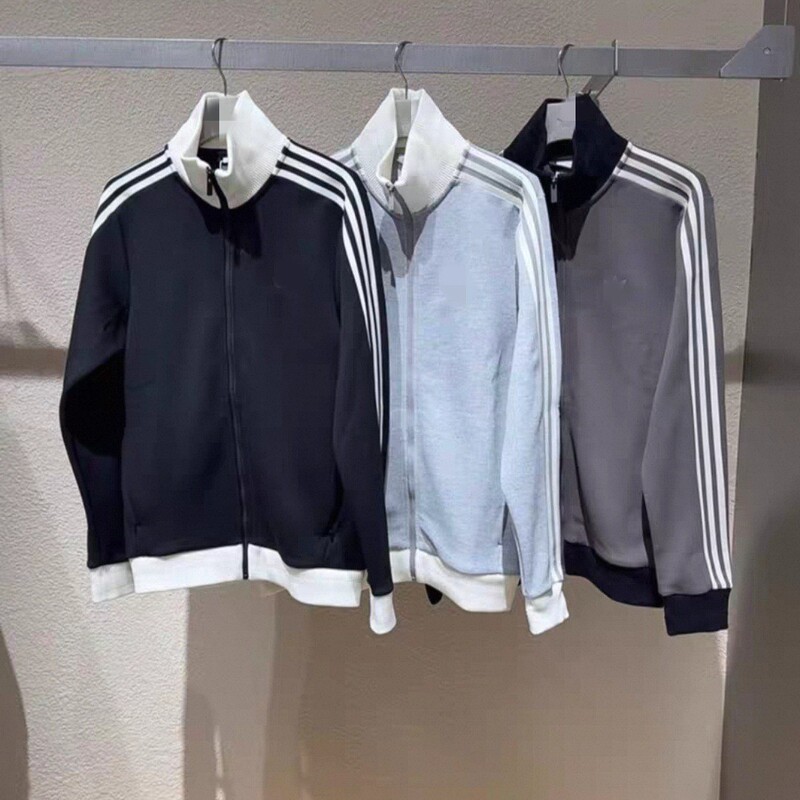 Cross-border stand-up collar knitted jacket for men and women, spring and autumn casual zip-up cardigan, sports casual jacket for couples 8455
