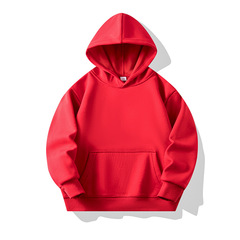 New children's winter warm padded hooded sweatshirt with patch pockets for big and small kids, plain long sleeve uniform for wholesale printing