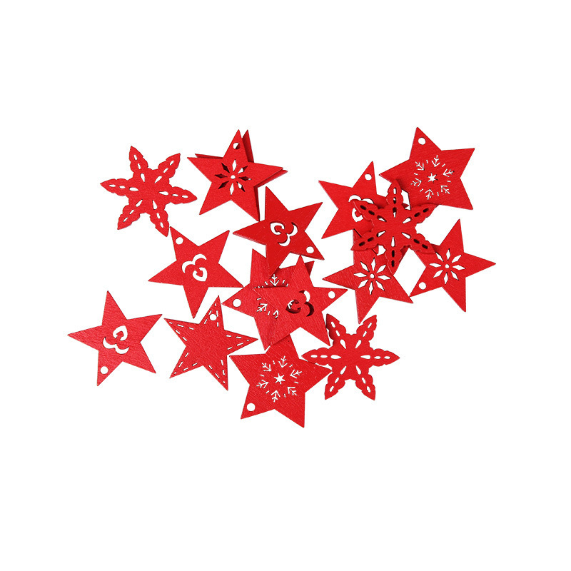 スポット工芸品diy木製クリスマスツリーペンダントホーム装飾ギフトアクセサリークリスマスペンダントカラー木製チップ|undefined