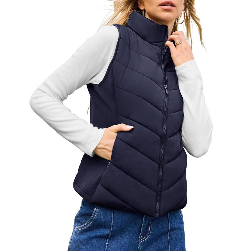 2025亚马逊独立站新款跨境女士棉服马甲背心|undefined