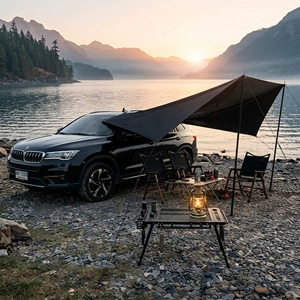 Vinyl Car Side Sunshade Canopy, Outdoor Camping Car Side Tent, Universal Car Side Canopy for Sedans and Suvs